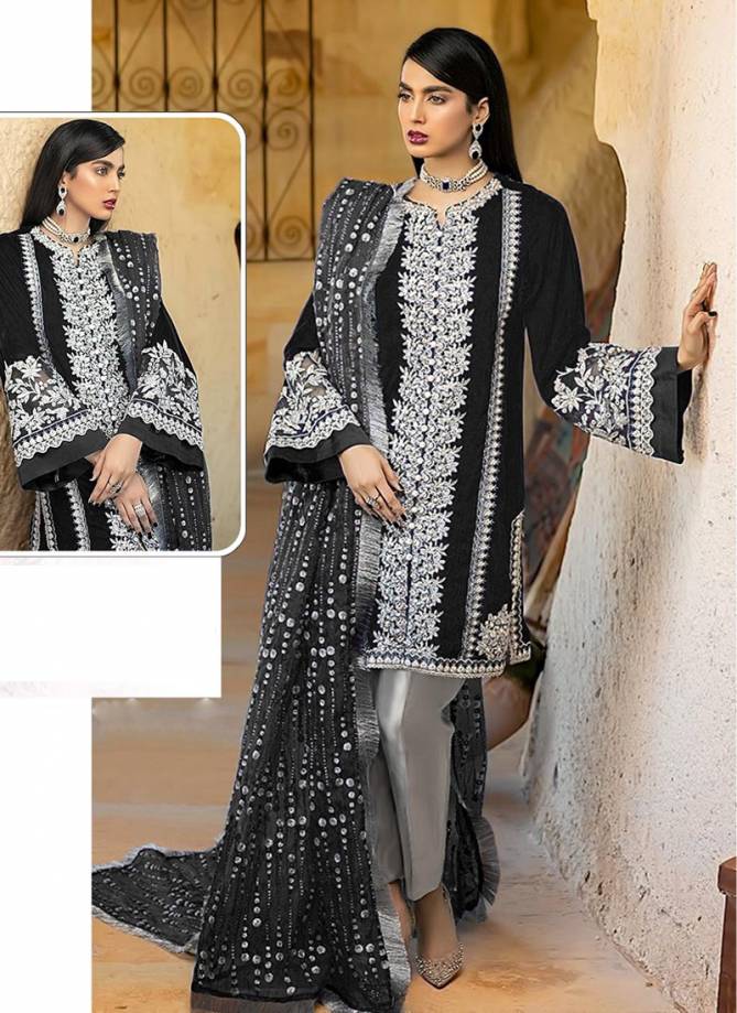 Pakistani 7113 Fancy Latest Designer Wedding Wear Heavy Fox Georgette Embroidery With Sequence With Back Side Work Pakistani Salwar Suit Collection